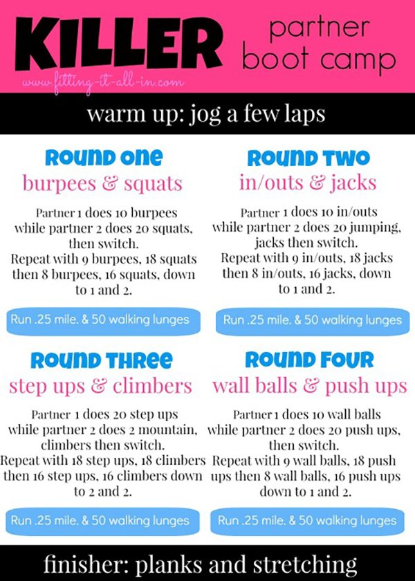 18 partner workouts to spice up your fitness routine