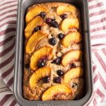 1 Bowl Blueberry Peach Vegan Banana Bread